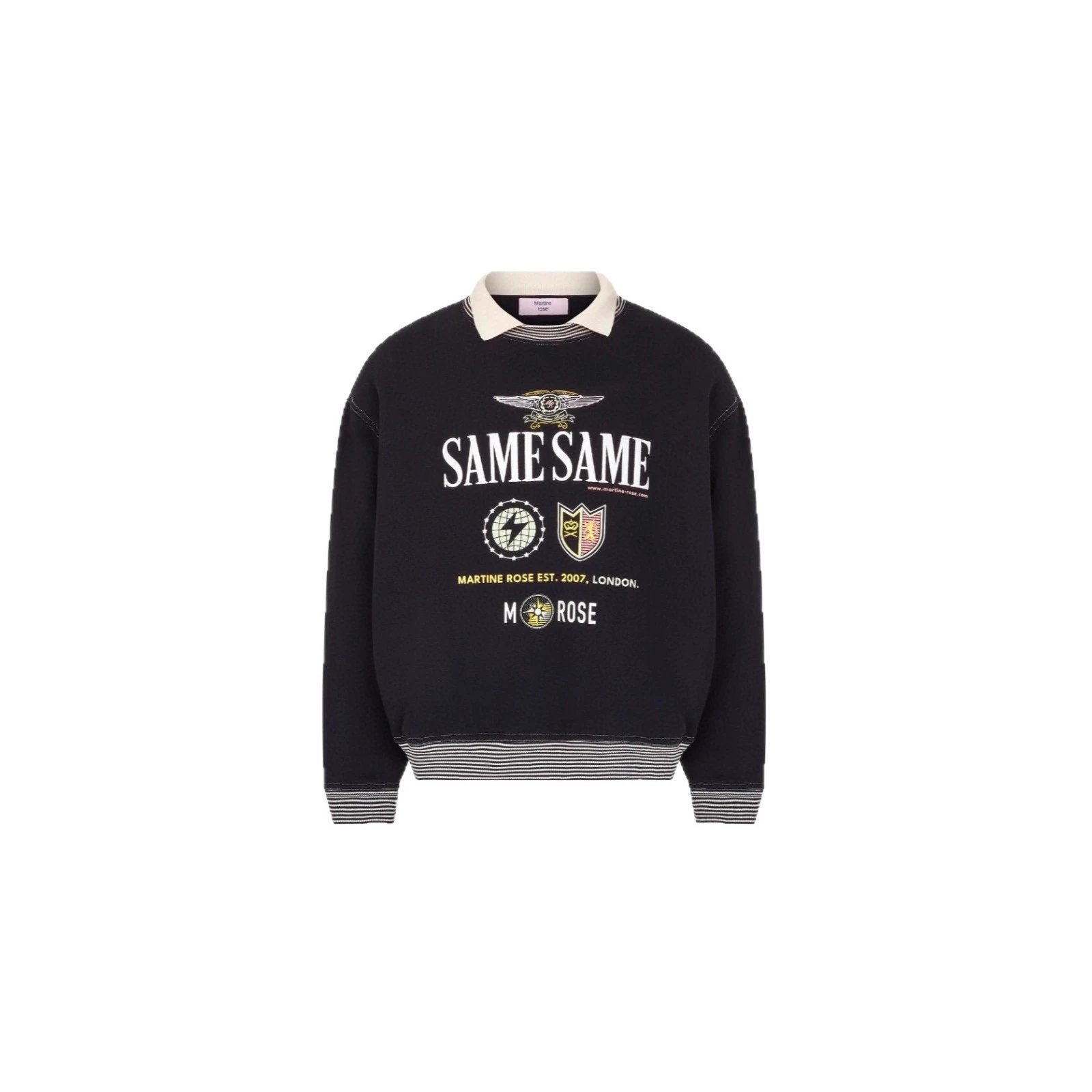 Martine Rose Same Same Black Graphic Oversized Sweatshirt