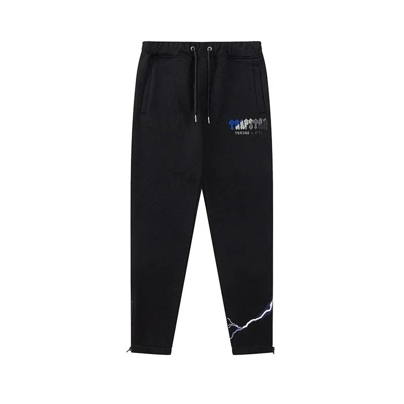 Trapstar Black Lightning Graphic Hoodie And Jogger Set