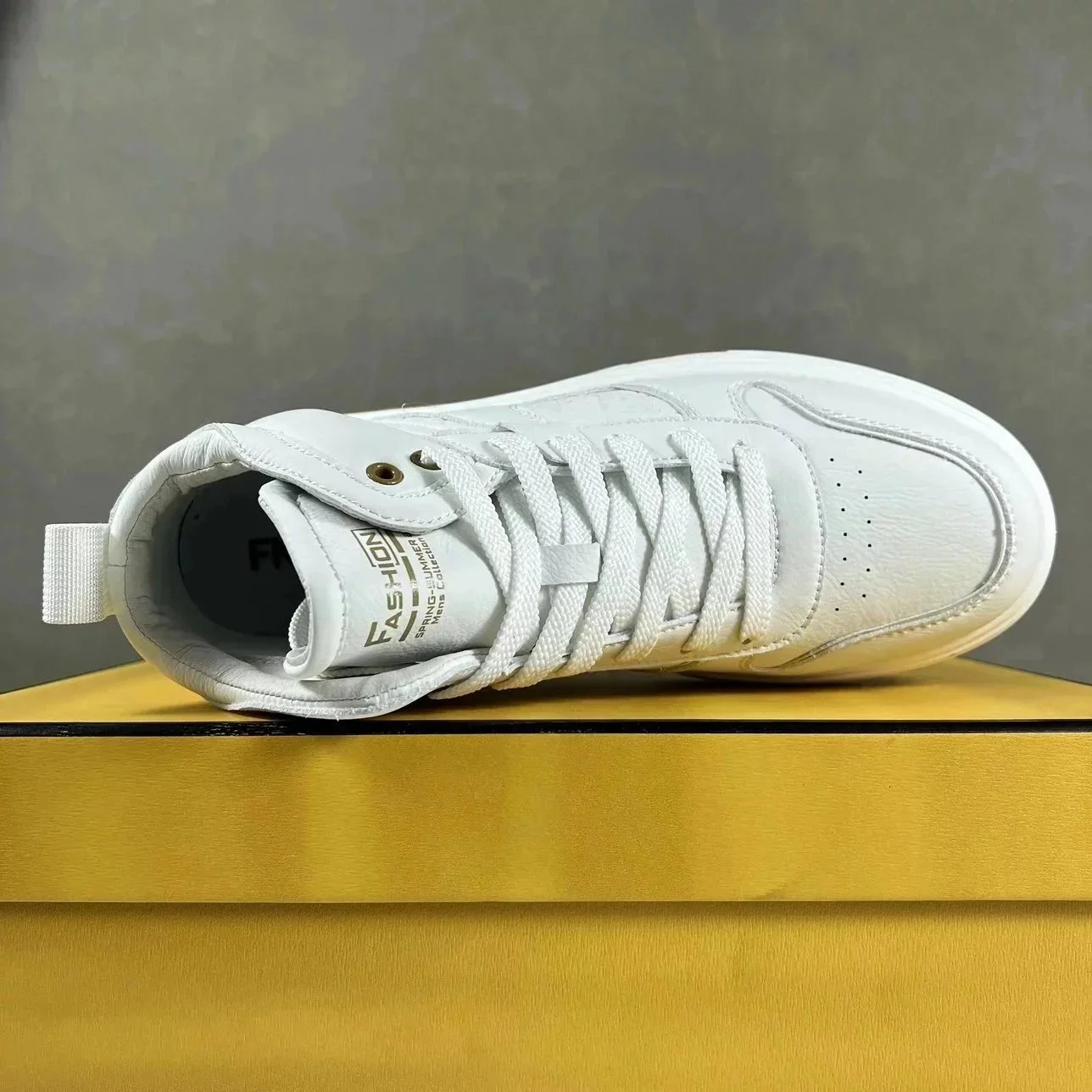 FNEIDL High Top White Black Casual Sneakers