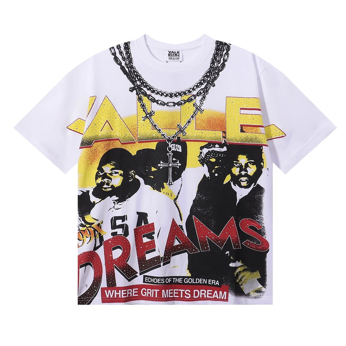 Vale Valley USA Dreams White Graphic Print T-Shirt