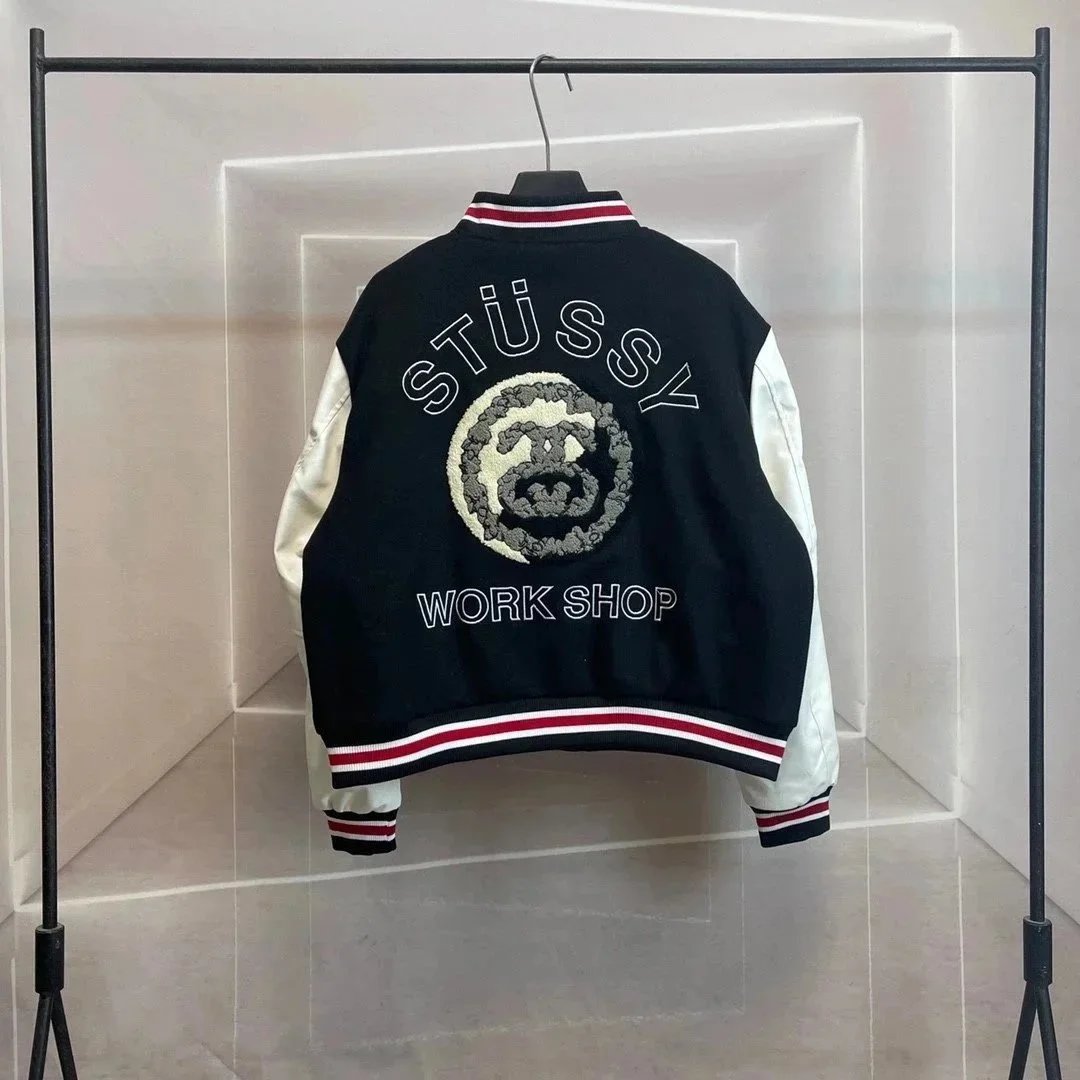 Stussy x OUR LEGACY x Denim Tears sanfanglianmingxihaian80zhouniantaijicixiujiamianbangqiufu