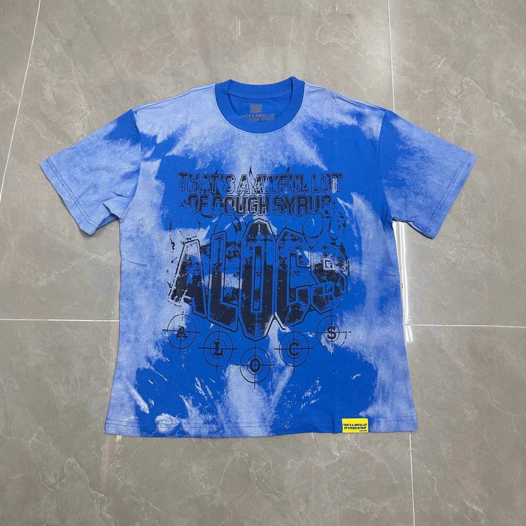 Alocs That's A Awful Lot Of Cough Syrup Pink Tie Dye Graphic T-Shirt
