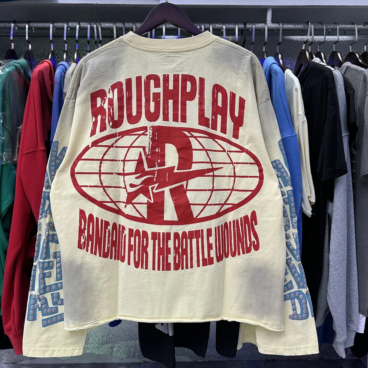 Rough Play Black Vintage Graphic Oversized T-Shirt