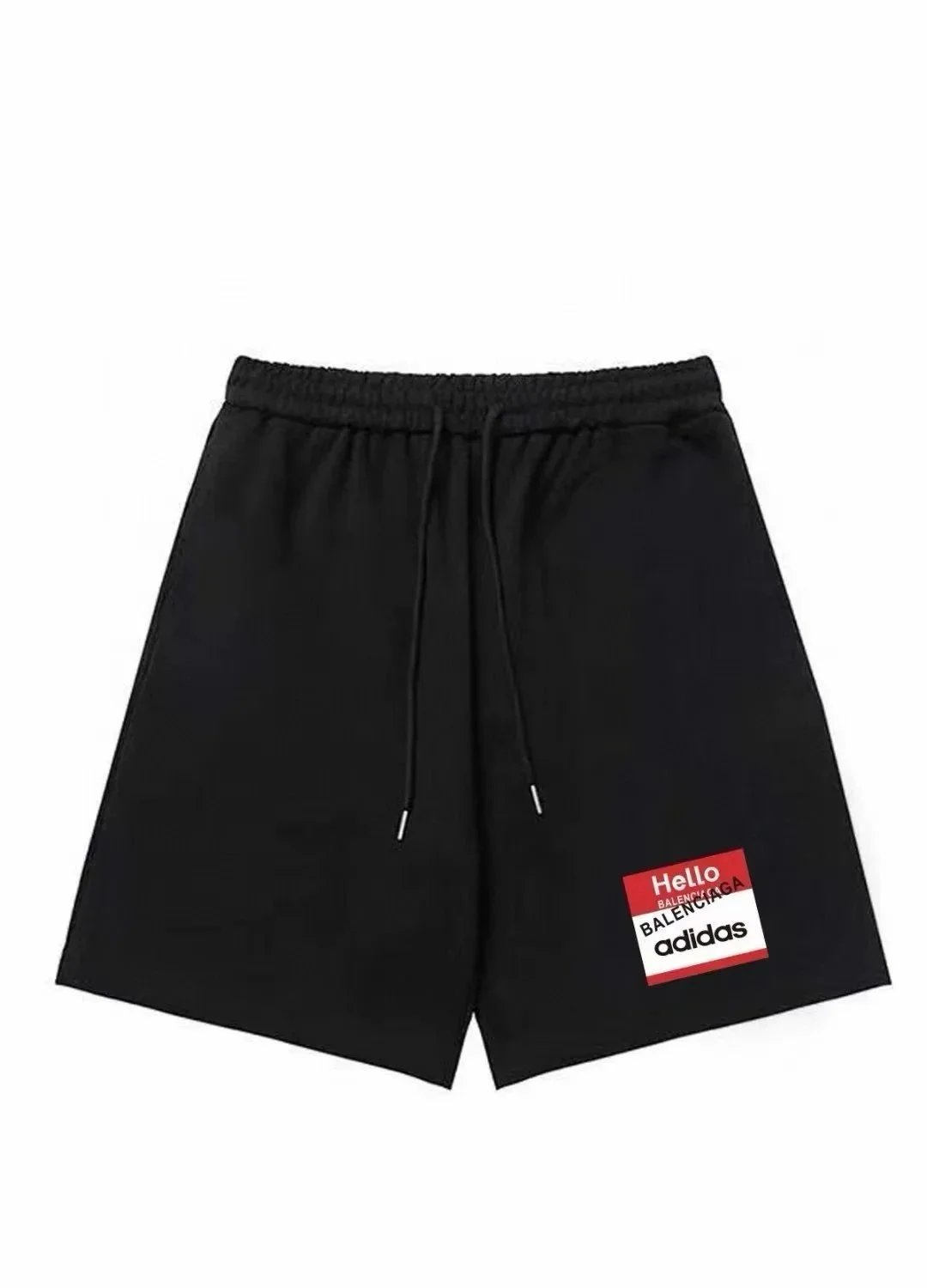 Balenciaga Shorts Elastic-Waist Drawstring Logo-Print — 32