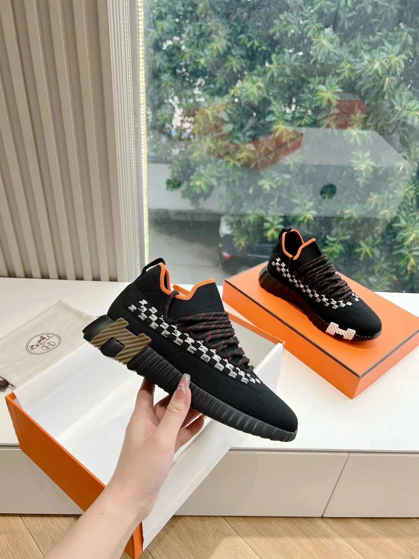 Hermès Sneakers Bouncing knit high-top — Figure 1