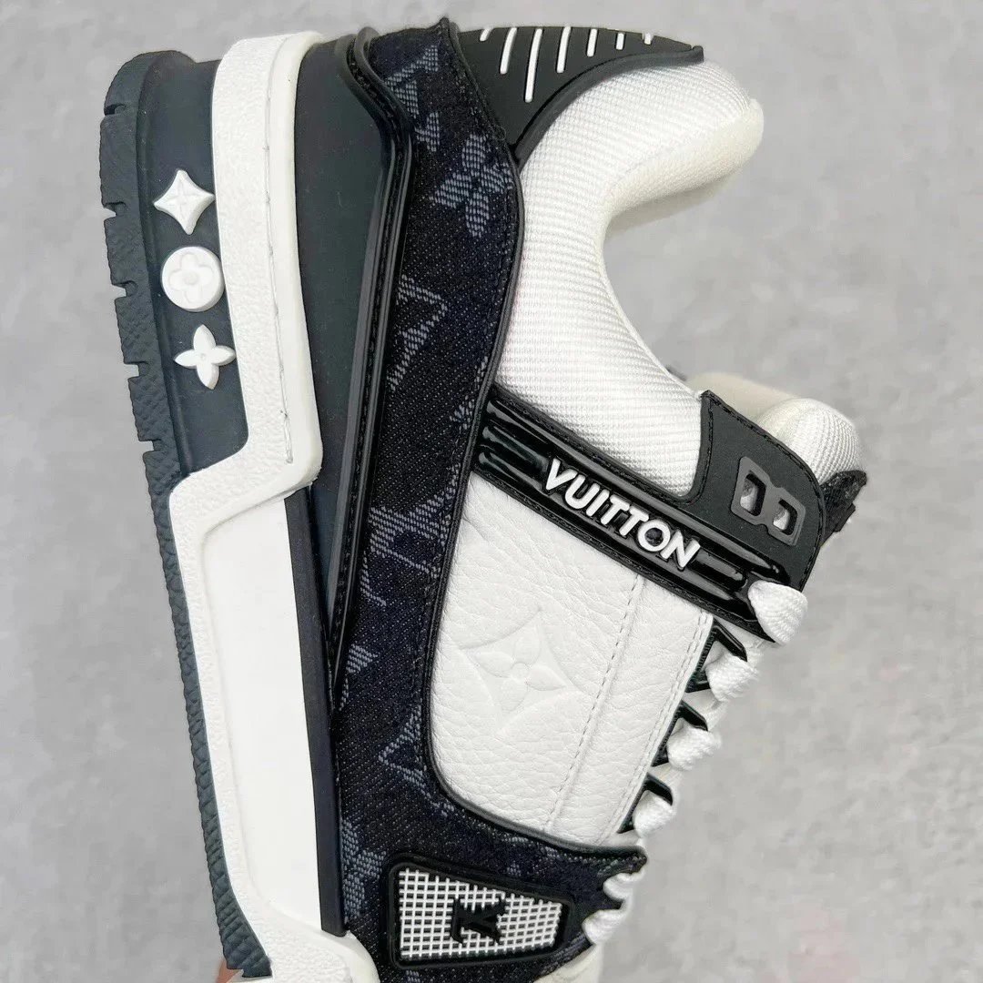 Louis Vuitton Trainer Black White Monogram Sneakers