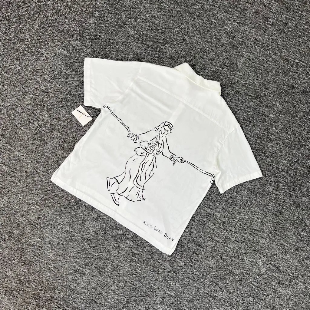 Aimé Leon Dore White Graphic Print Short Sleeve Shirt