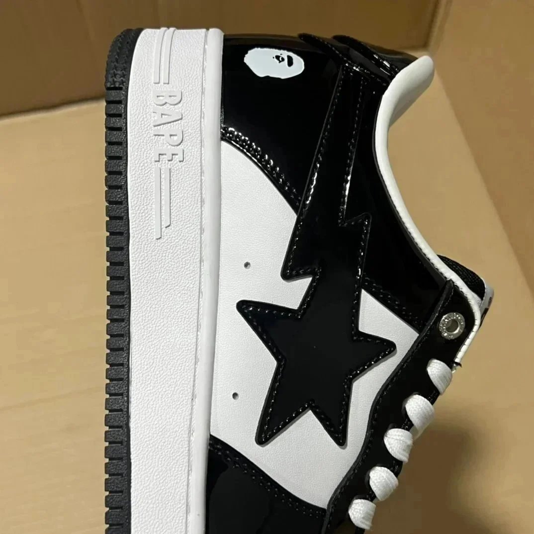 A Bathing Ape Sta 360-470 White Black Star Sneakers