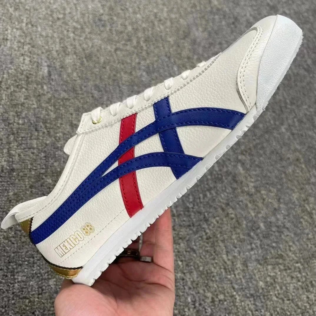 Onitsuka Tiger Mexico 66 White Blue Red Classic Sneakers
