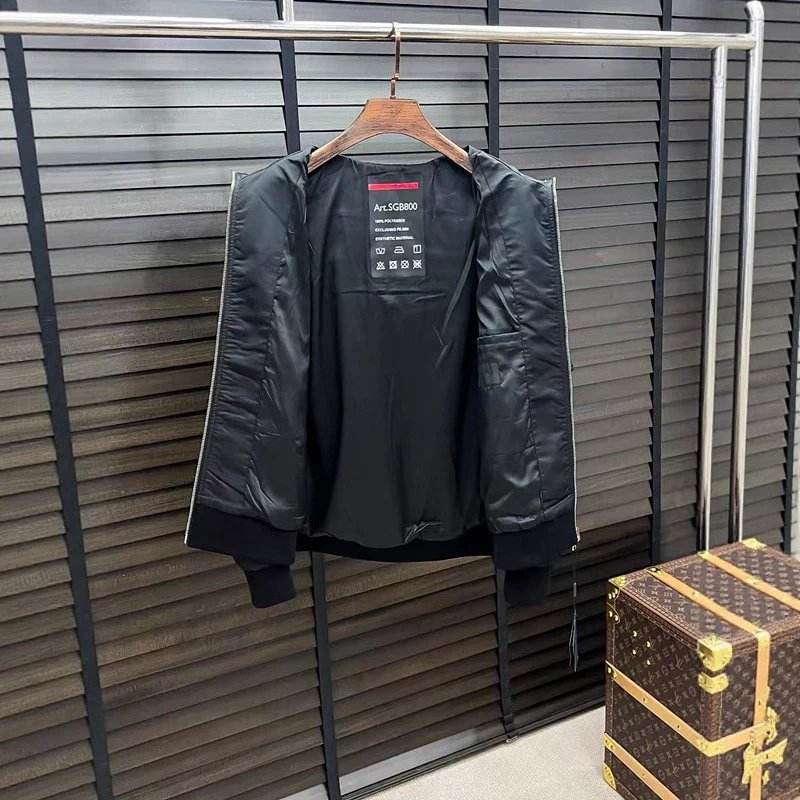 Black Hooded Zipper Jacket With Patch Pocket And Logo Badge