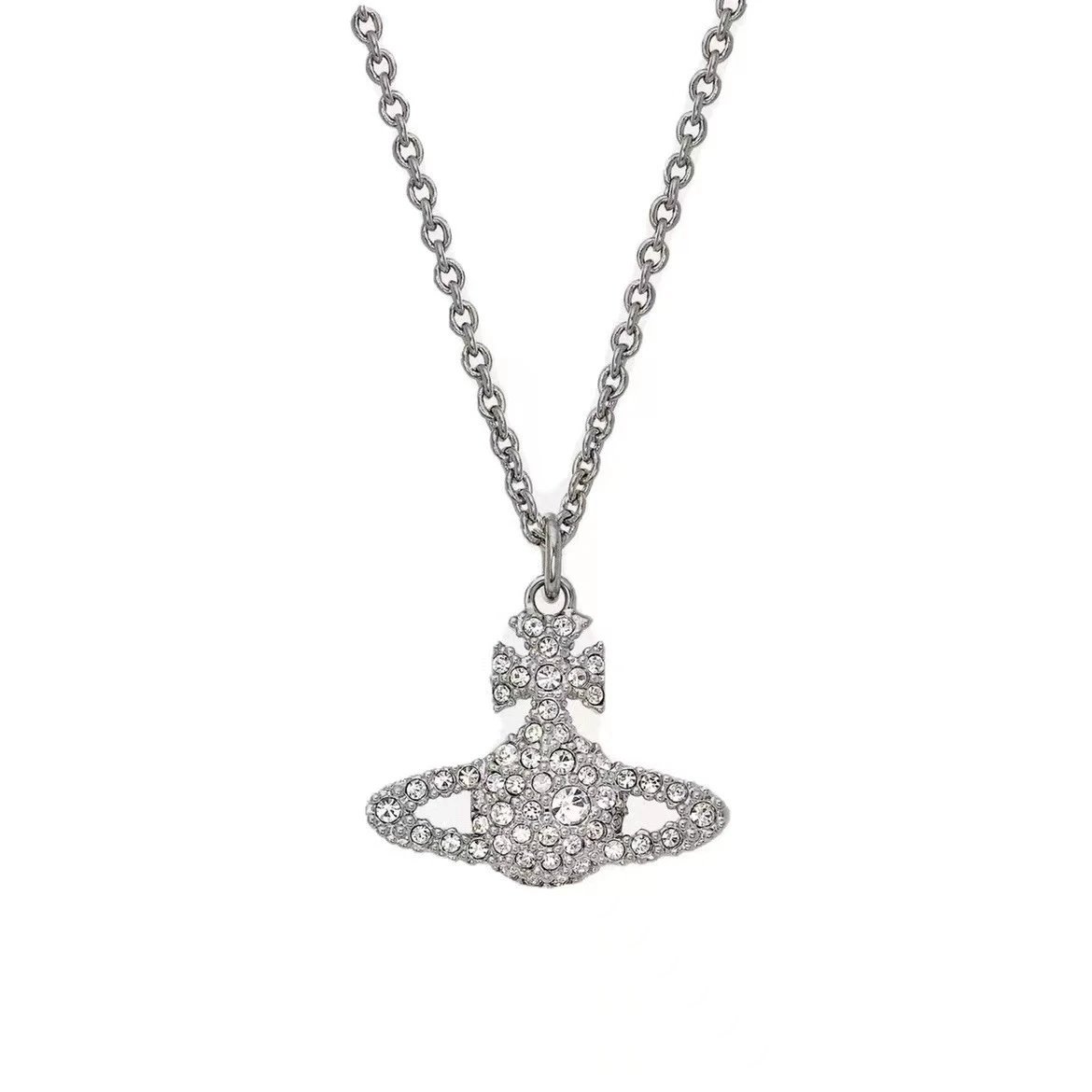 Vivienne Westwood Orb Gold Silver Crystal Pendant Necklace