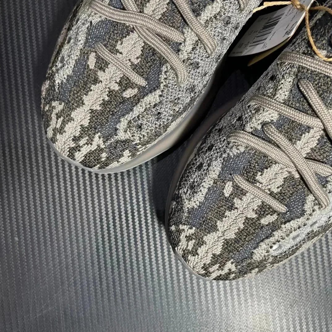 Adidas Yeezy Boost 380 Grey Camo Knit Sneakers