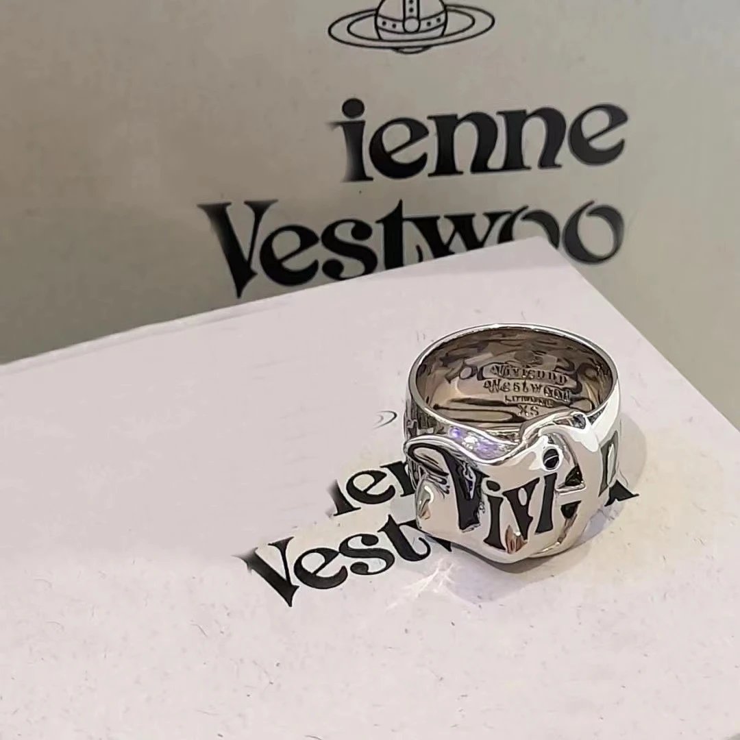 Vivienne Westwood Gold Logo Buckle Ring