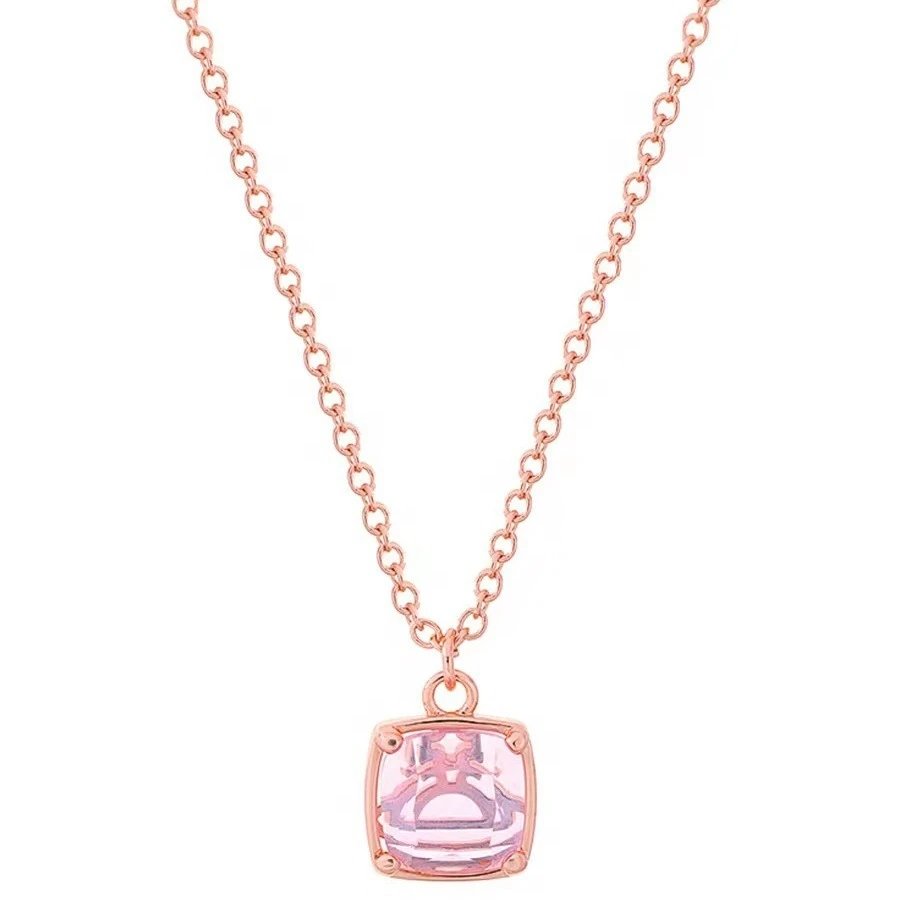 Silver Tone Amethyst Square Cut Jewelry Set