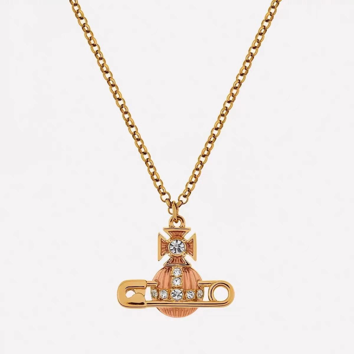 Vivienne Westwood Orb Silver Crystal Pendant Necklace