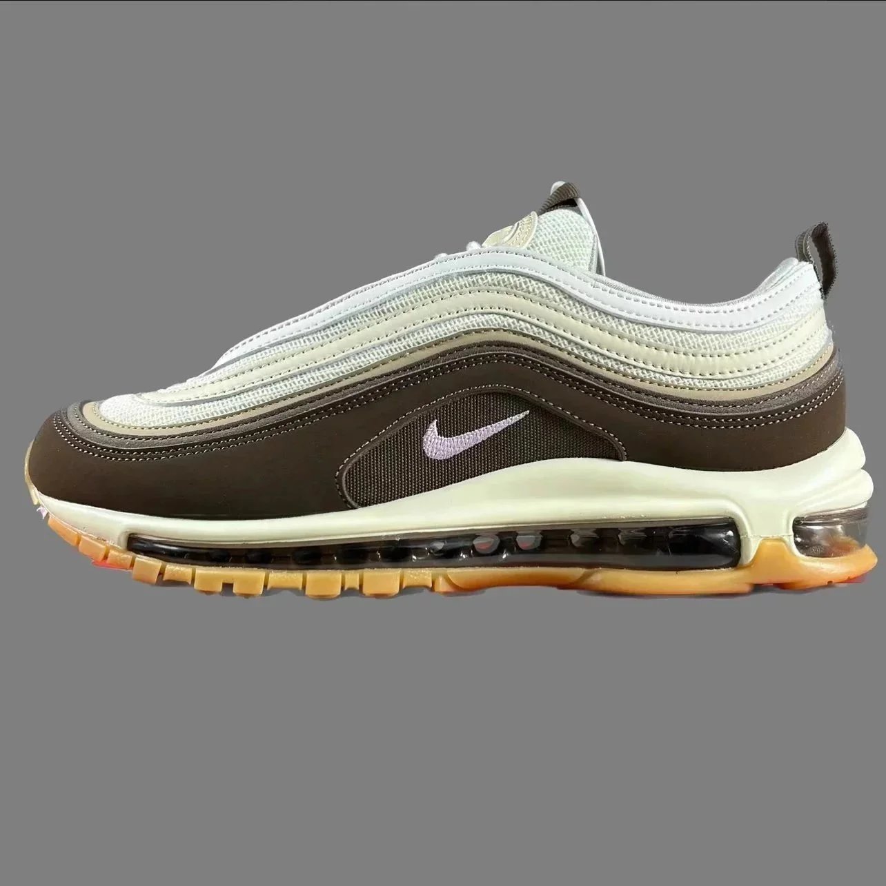 Nike Air Max 97 Brown White Purple Casual Sneakers