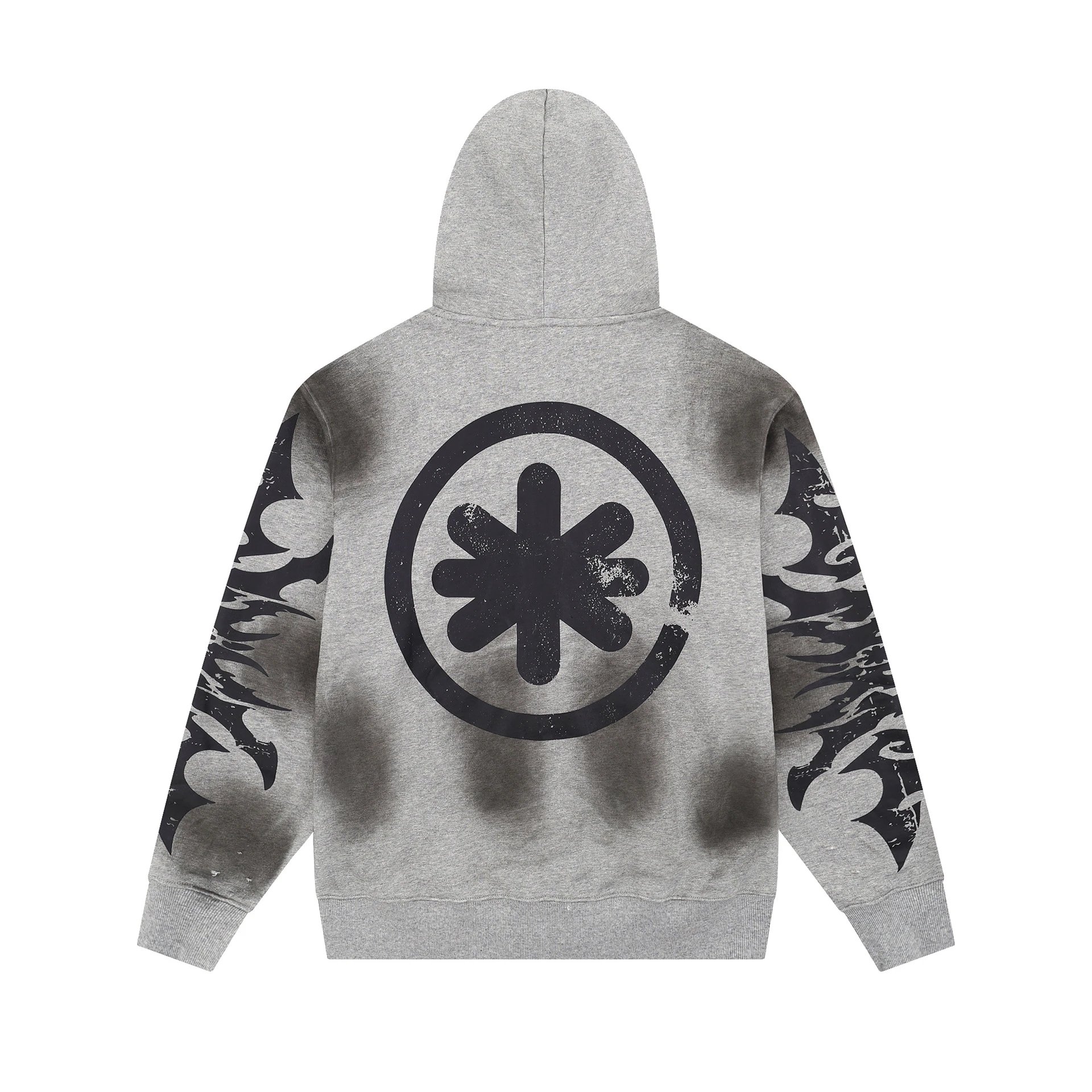 Lost Shows Zip-Up Hoodie Gray Black Graphic Streetwear