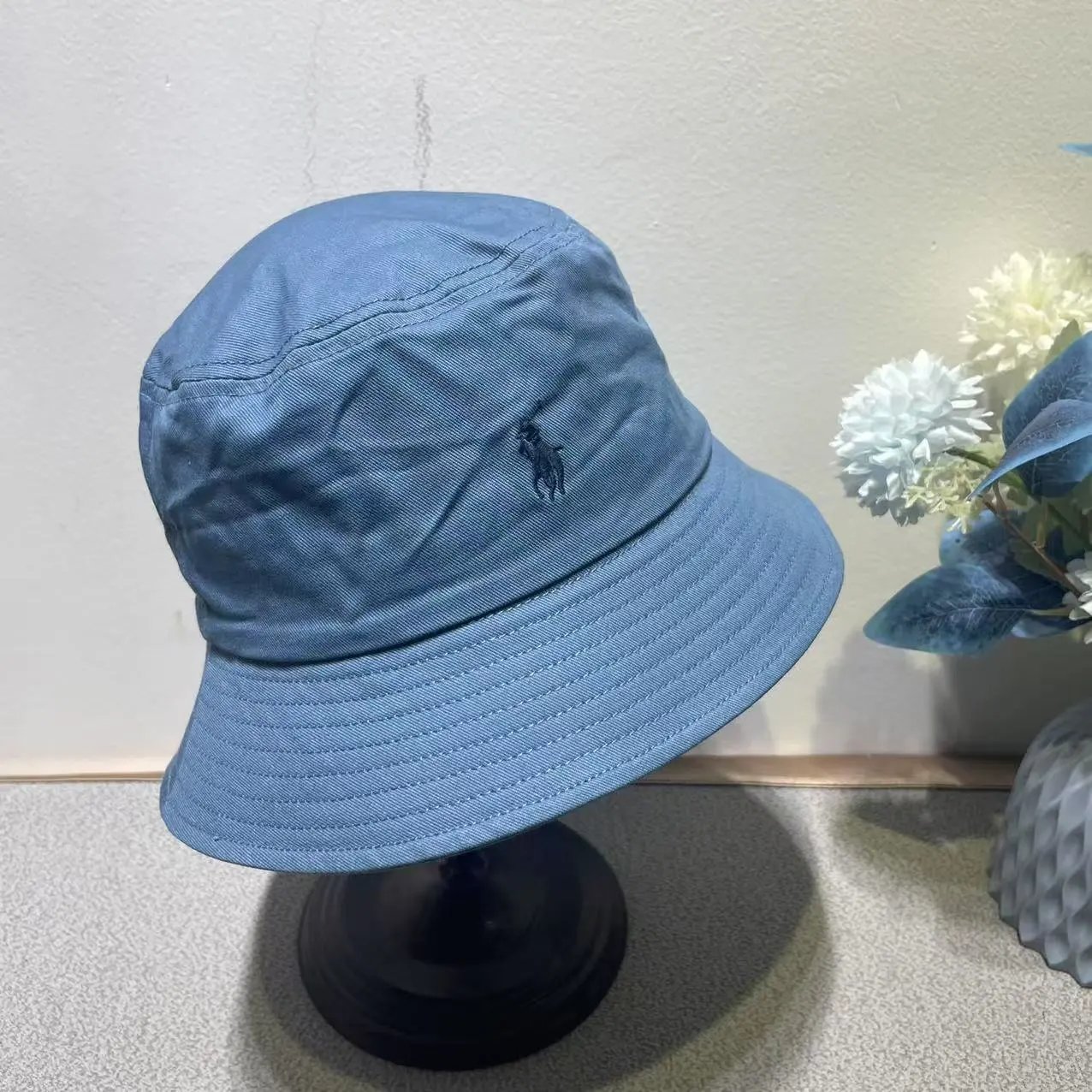 Polo Ralph Lauren Hats Embroidered Pony Bucket Hat — Sapphire blue