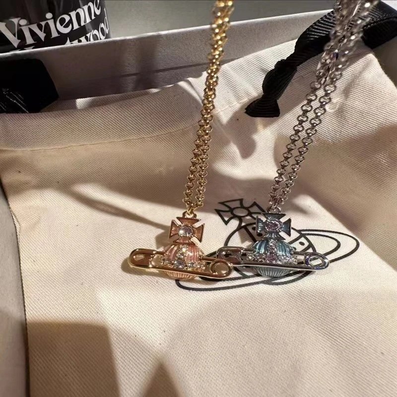 Vivienne Westwood Orb Silver Crystal Pendant Necklace
