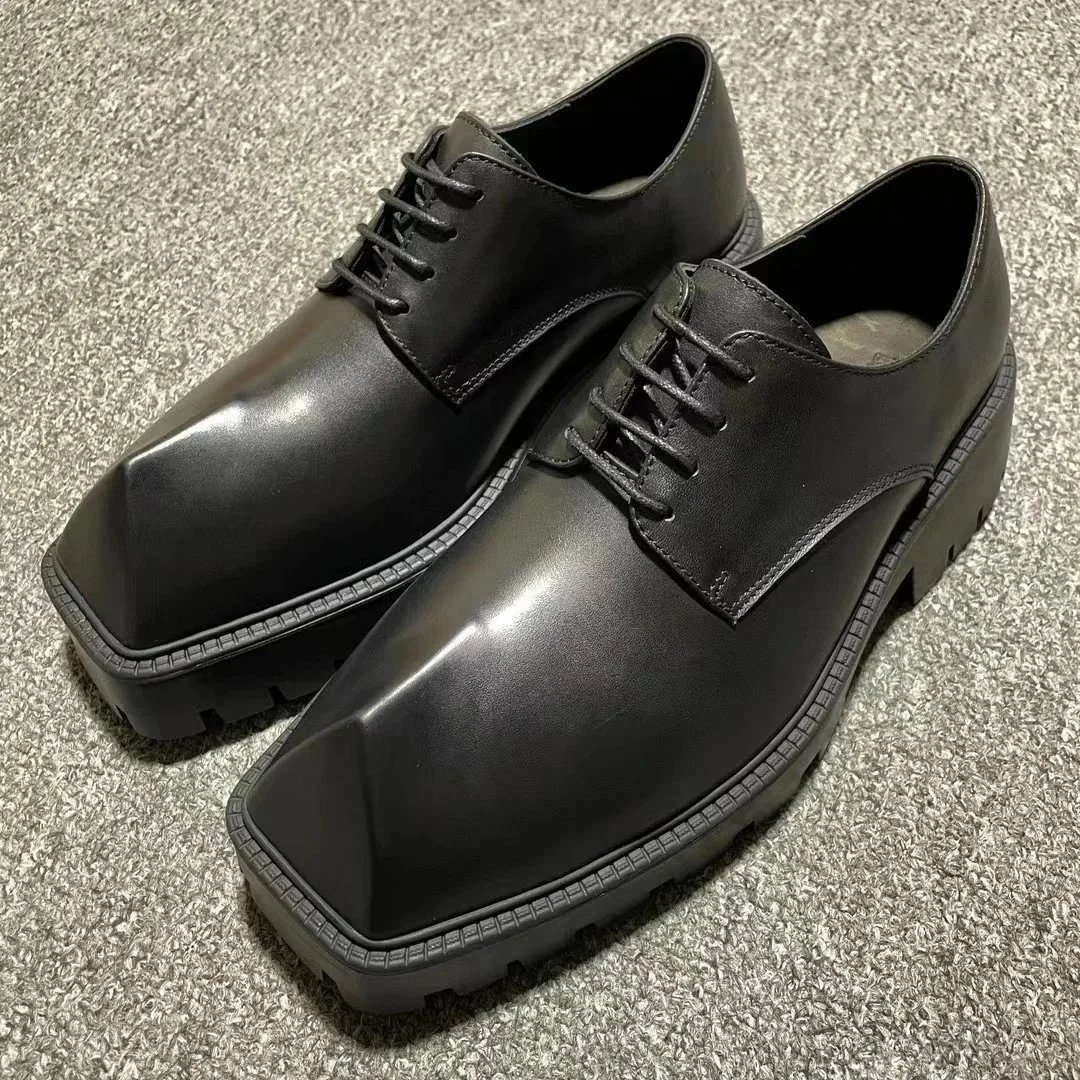 Prada Leather Shoes Lace-Up Platform Derby image 5