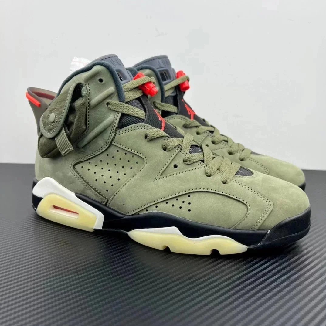 Nike Air Jordan 6 Olive Green Tactical Sneakers