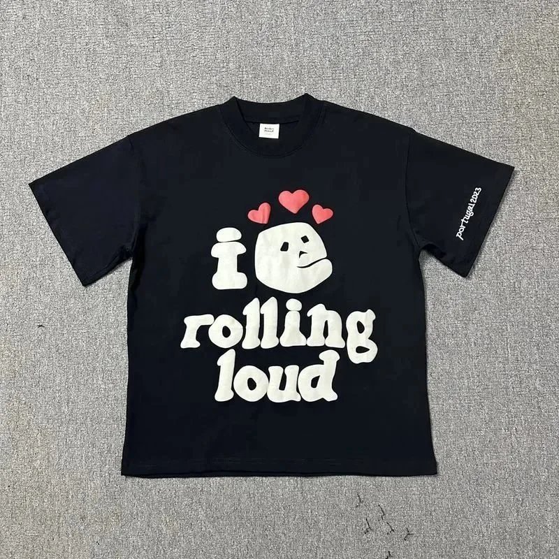 Rolling Loud Graphic Print Black White Hoodie T-Shirt Streetwear
