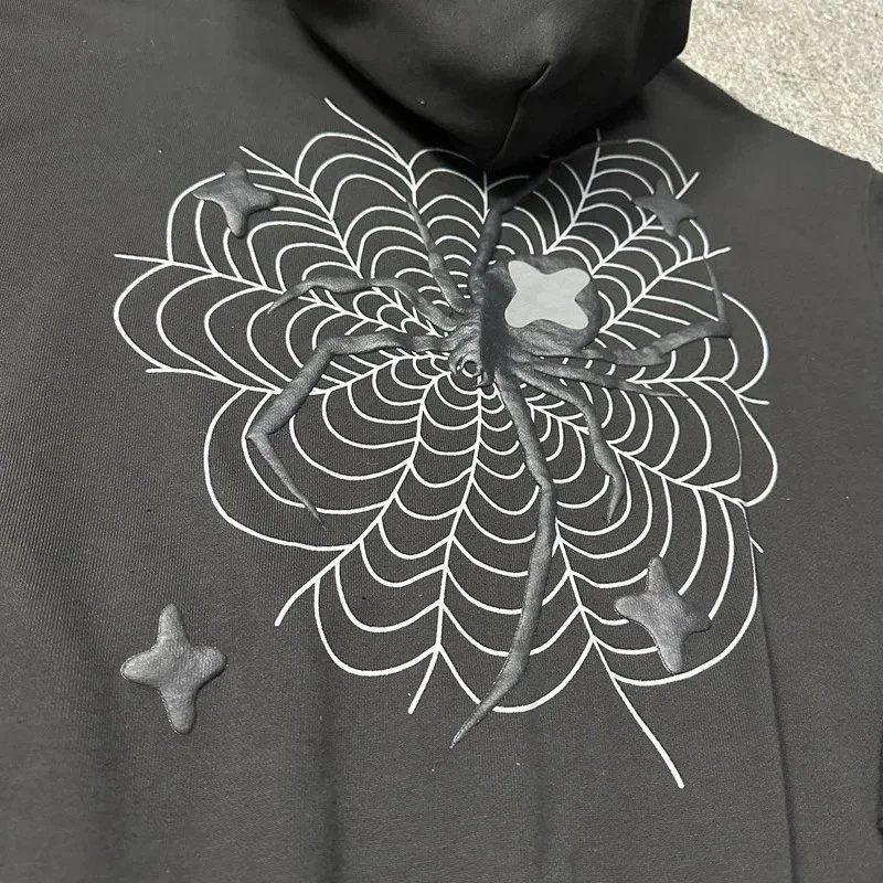 Broken Planet Black Graphic Zip-Up Hoodie