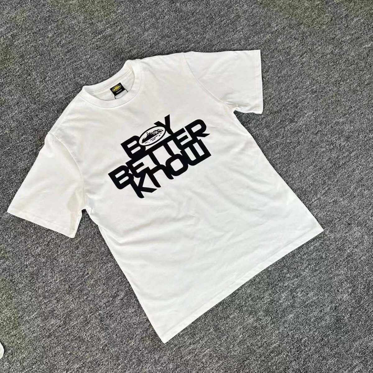 Boy Better Know White Black Graphic Print T-Shirt