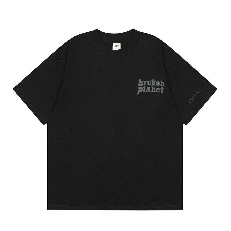 Broken Planet Black Graphic Print Streetwear T-Shirt