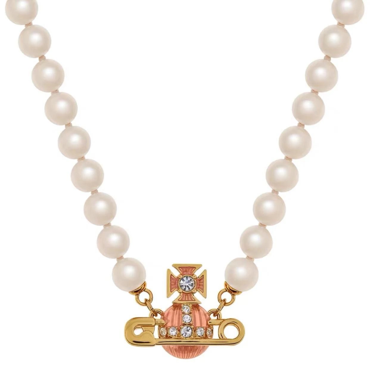 Vivienne Westwood Pearl White Orb Pendant Necklace