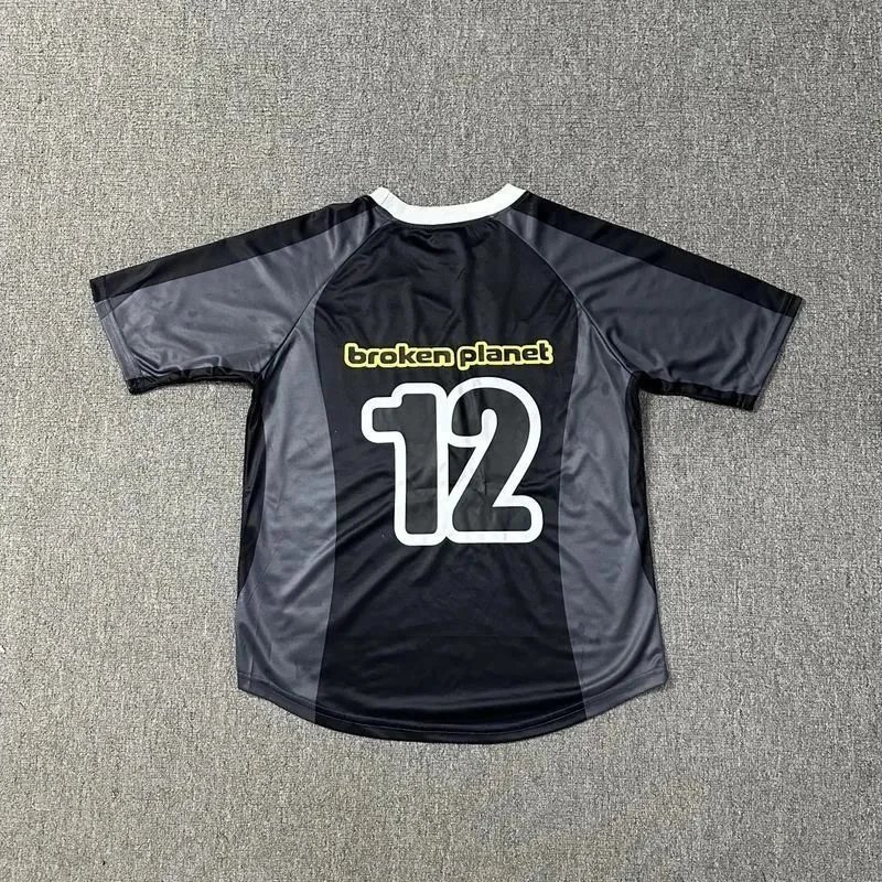 Broken Planet Black Gray Graphic Sport T-Shirt