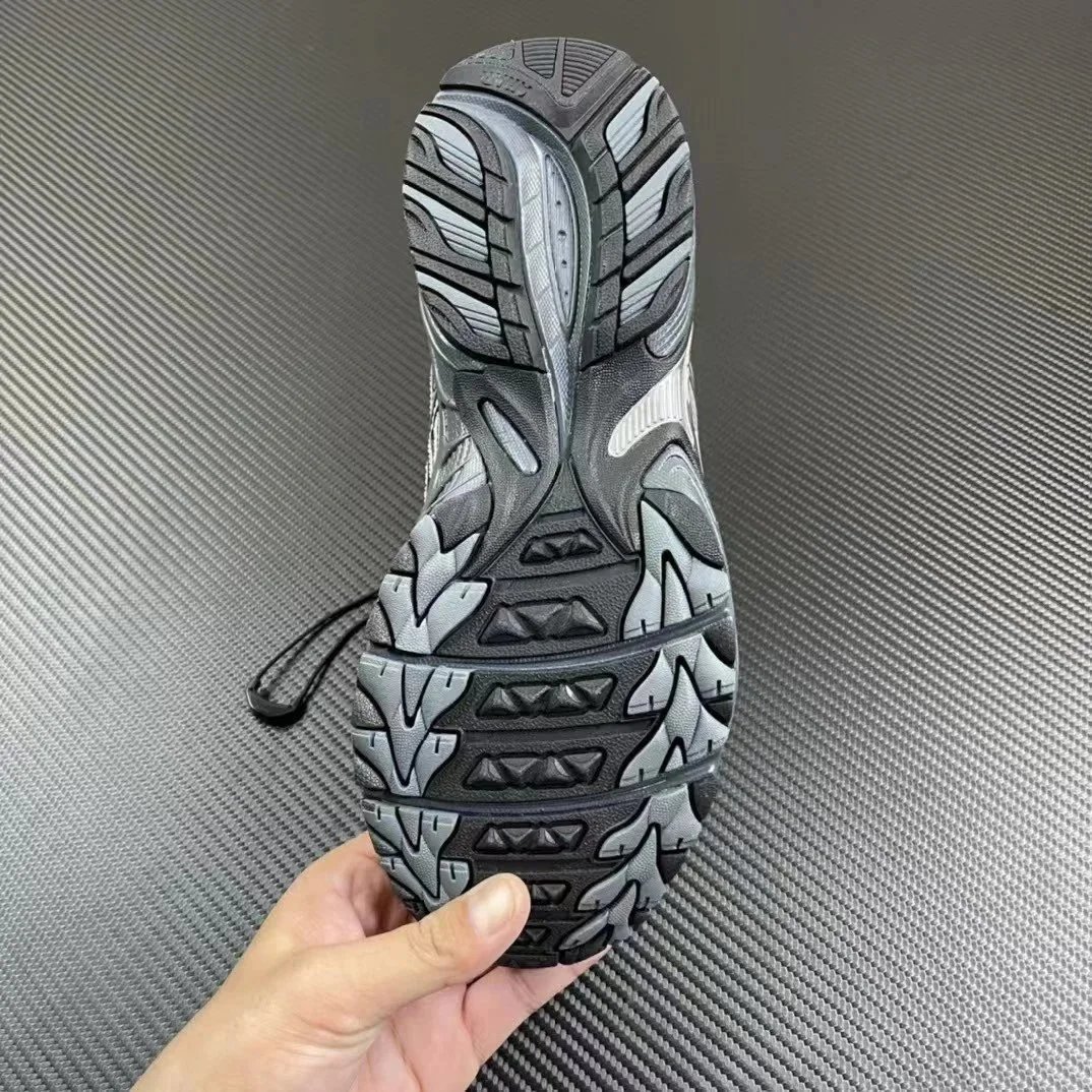 Asics Gel-Kayano Silver Black Mesh Running Shoes