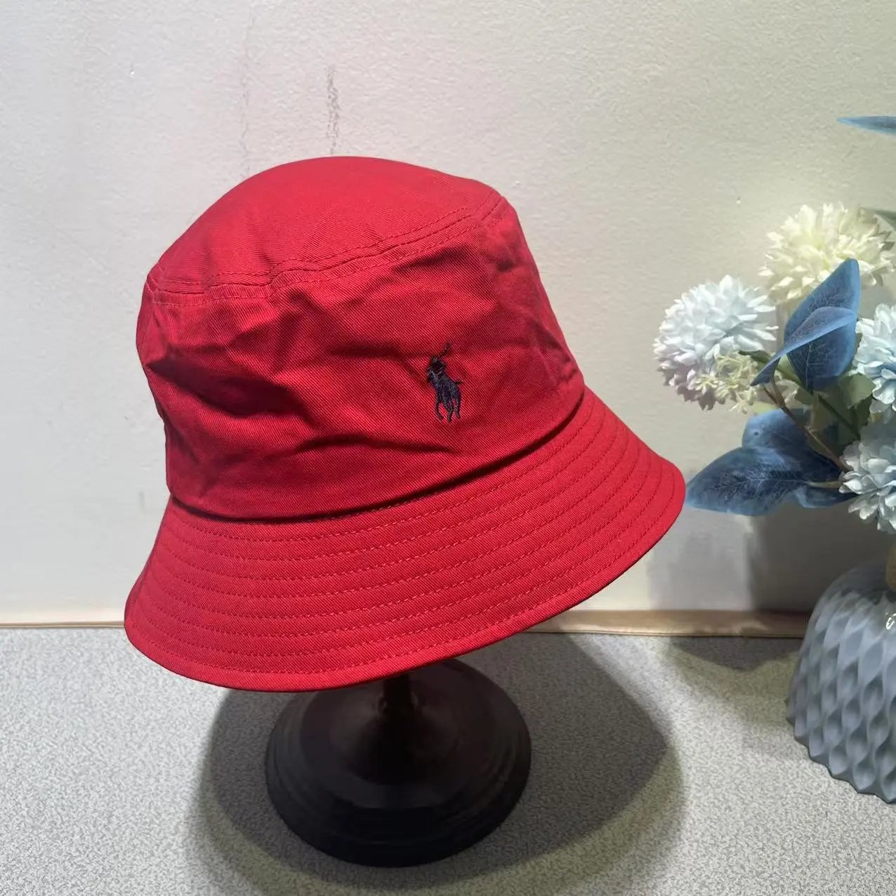 Polo Ralph Lauren Hats Embroidered Pony Bucket Hat — Red