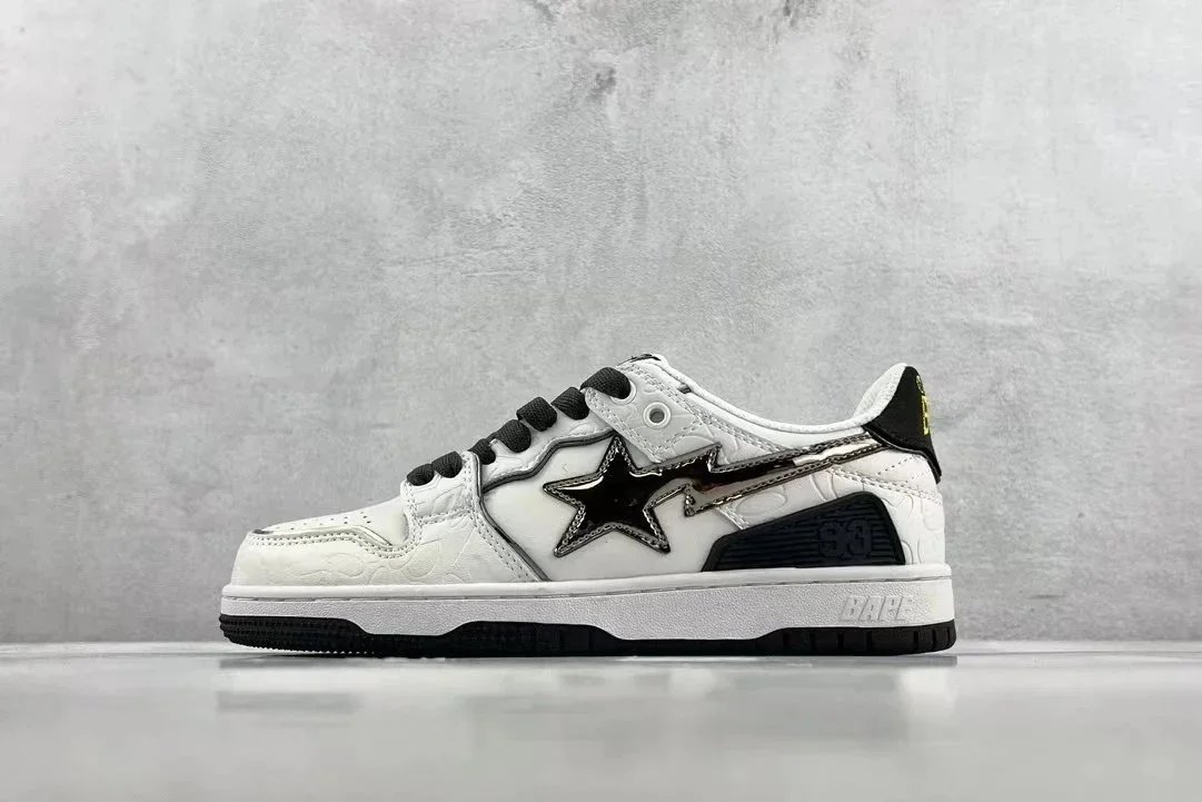 A Bathing Ape Bapesta Purple White Lavender Streetwear Sneakers
