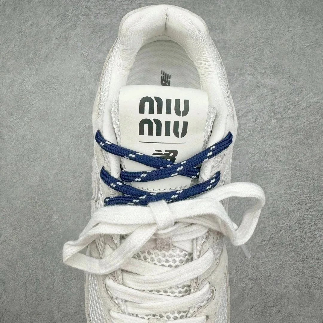 Miu Miu New Balance 530 White Mesh Sneakers