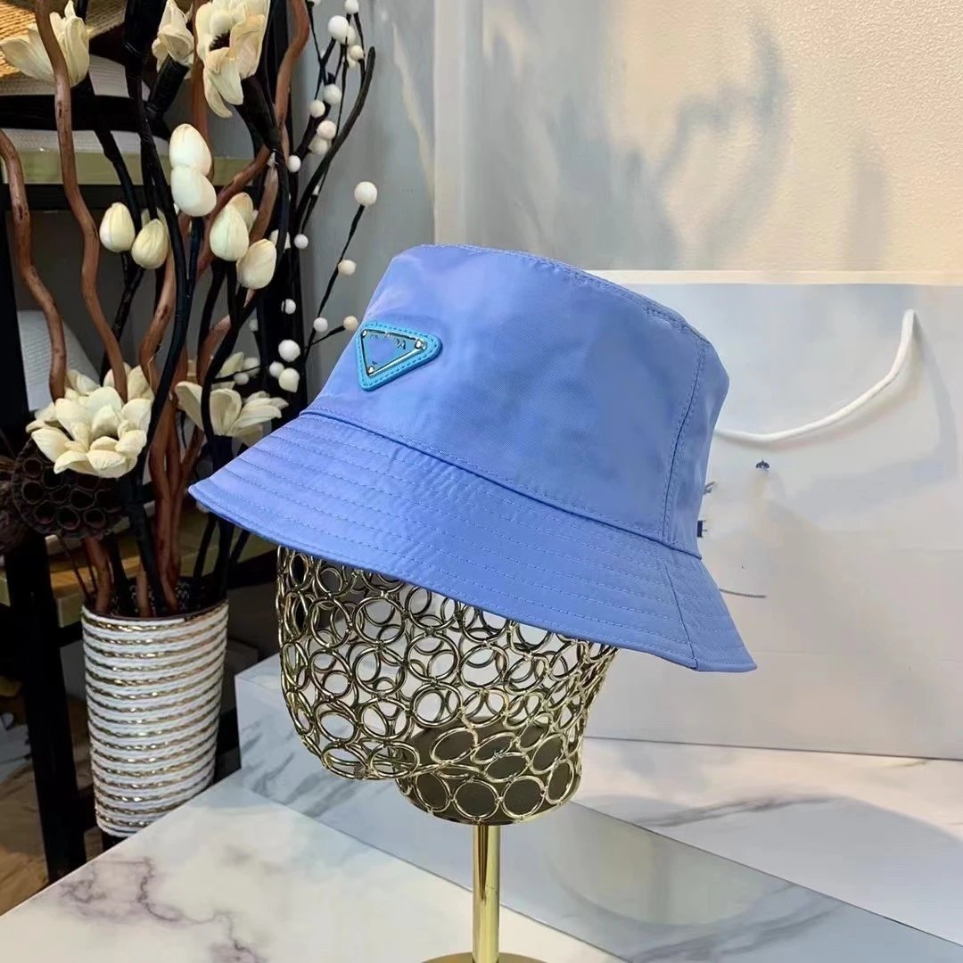Prada Hats Nylon bucket hat with triangle logo plaque image 4