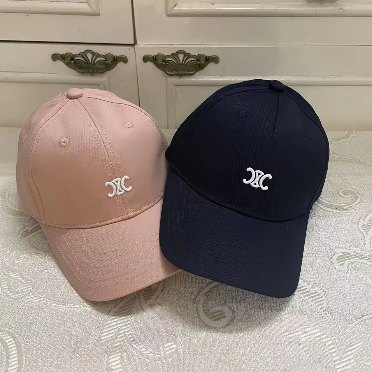 XC Logo Embroidered Navy Beige Brown Pink Maroon White Casual Baseball Cap