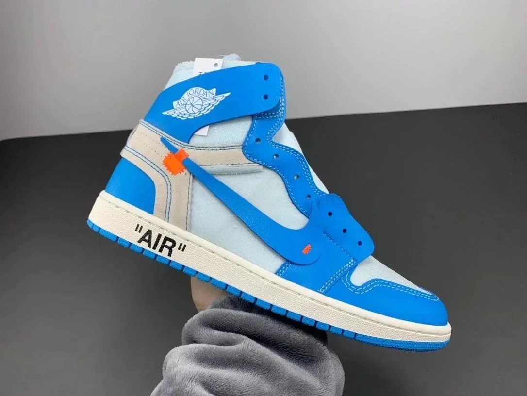 Nike Air Jordan 1 University Blue Black White High Top Sneakers