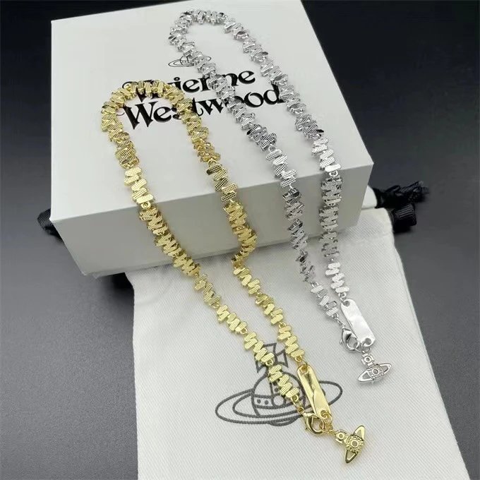 Vivienne Westwood Gold Silver Orb Link Chain Necklace