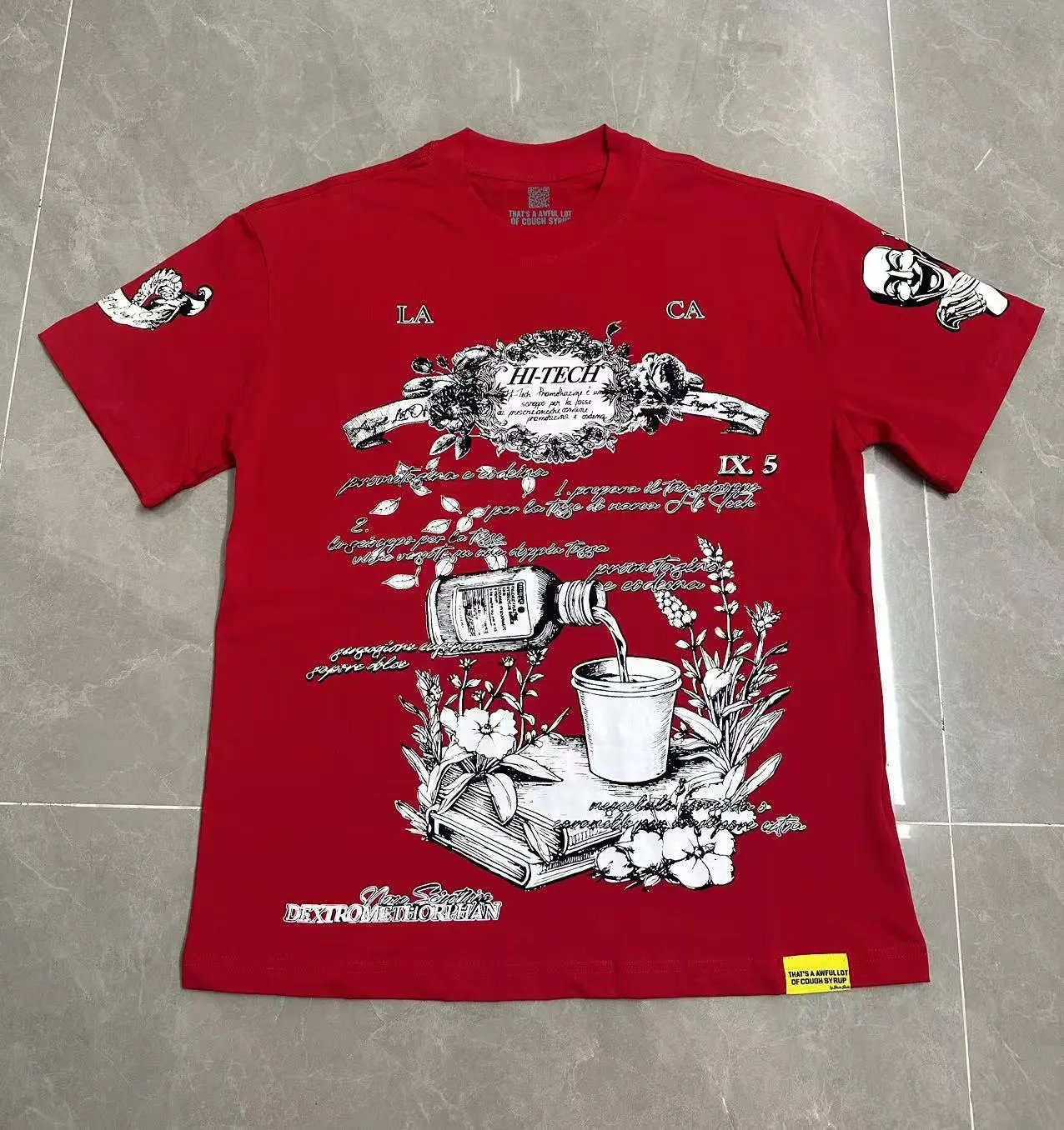 Unbranded T-Shirts Graphic Print Crew Neck — TS27-Red