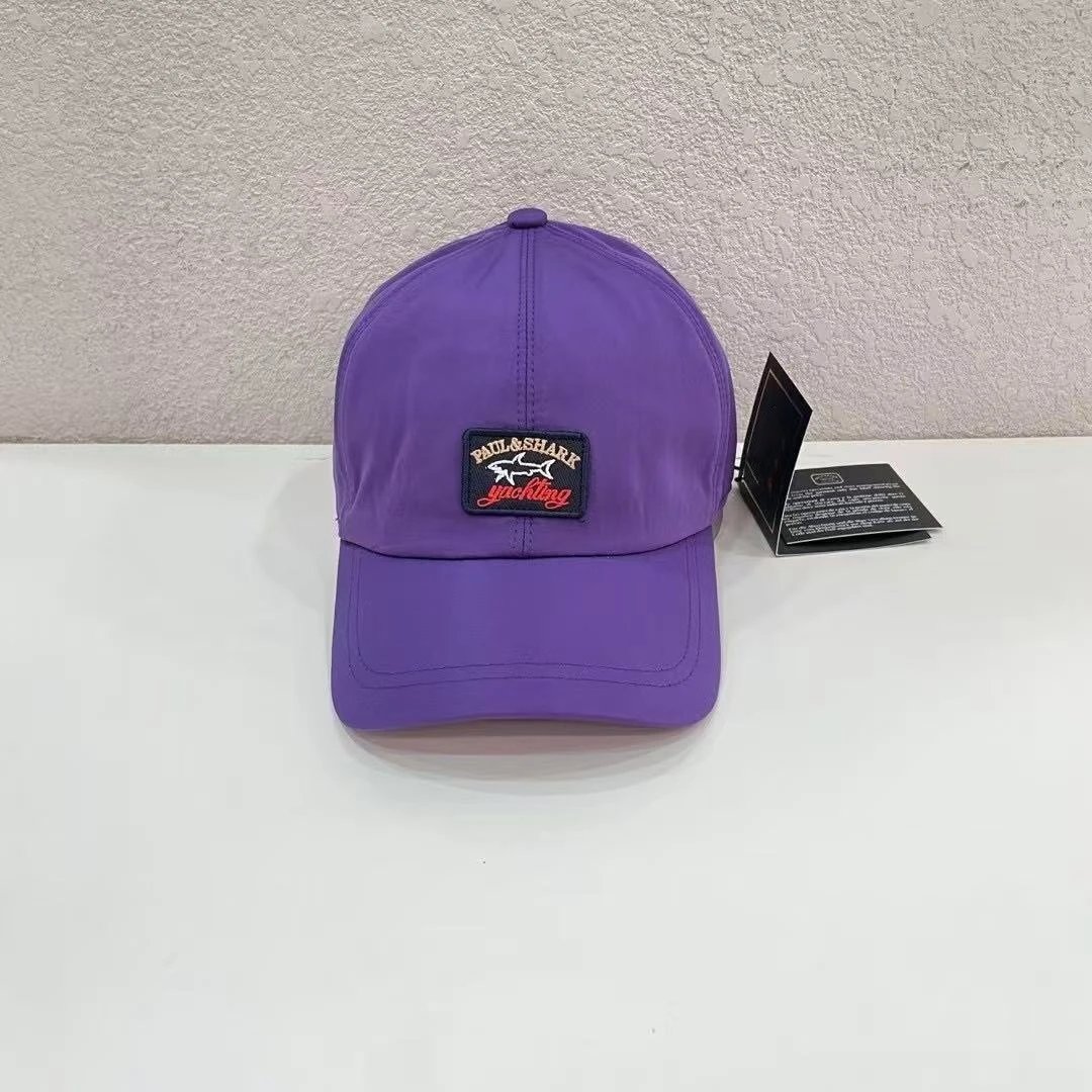 Paul & Shark Hats Logo Patch Baseball Cap — purple