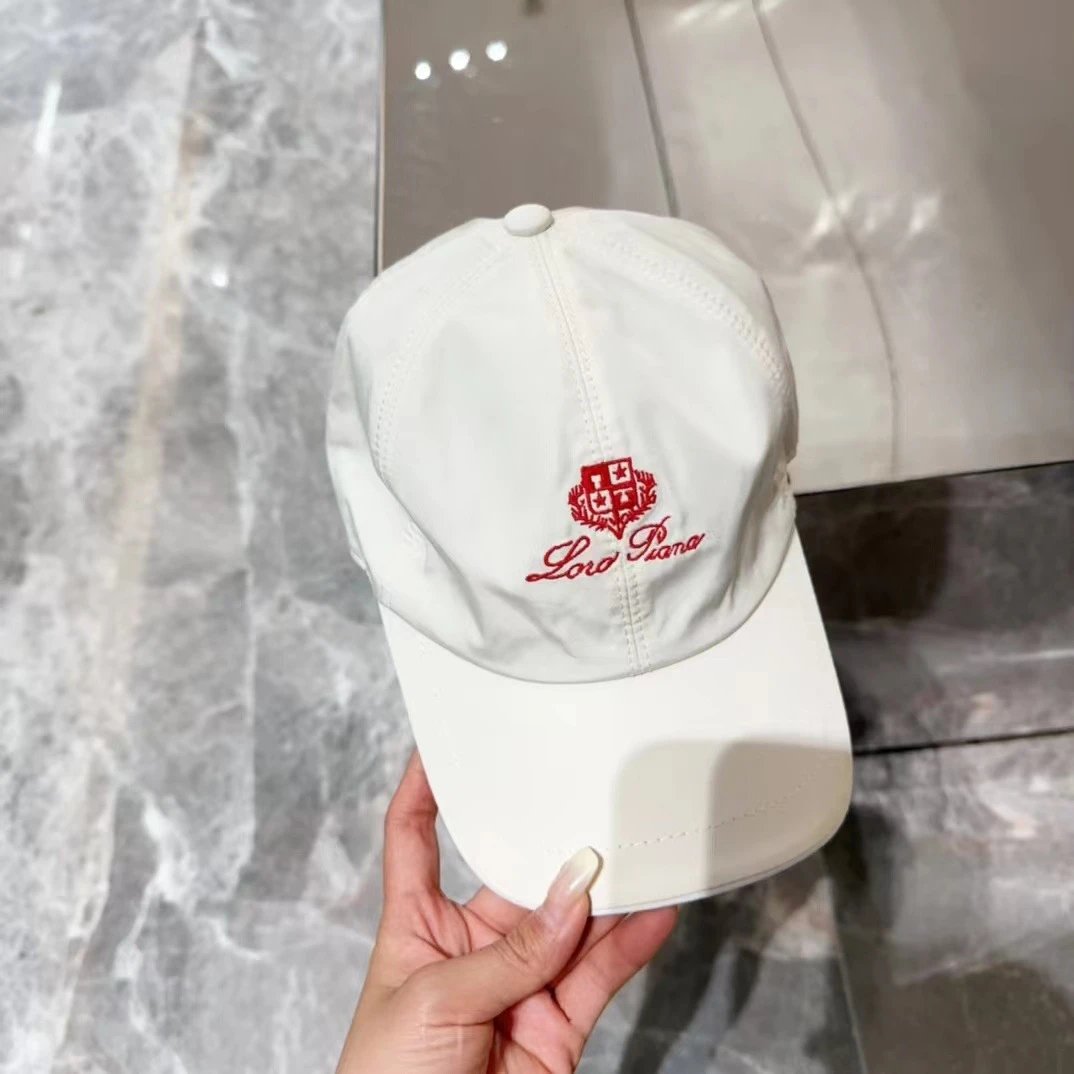 Longchamp Logo Embroidered Navy Red Black Tan Teal White Baseball Cap