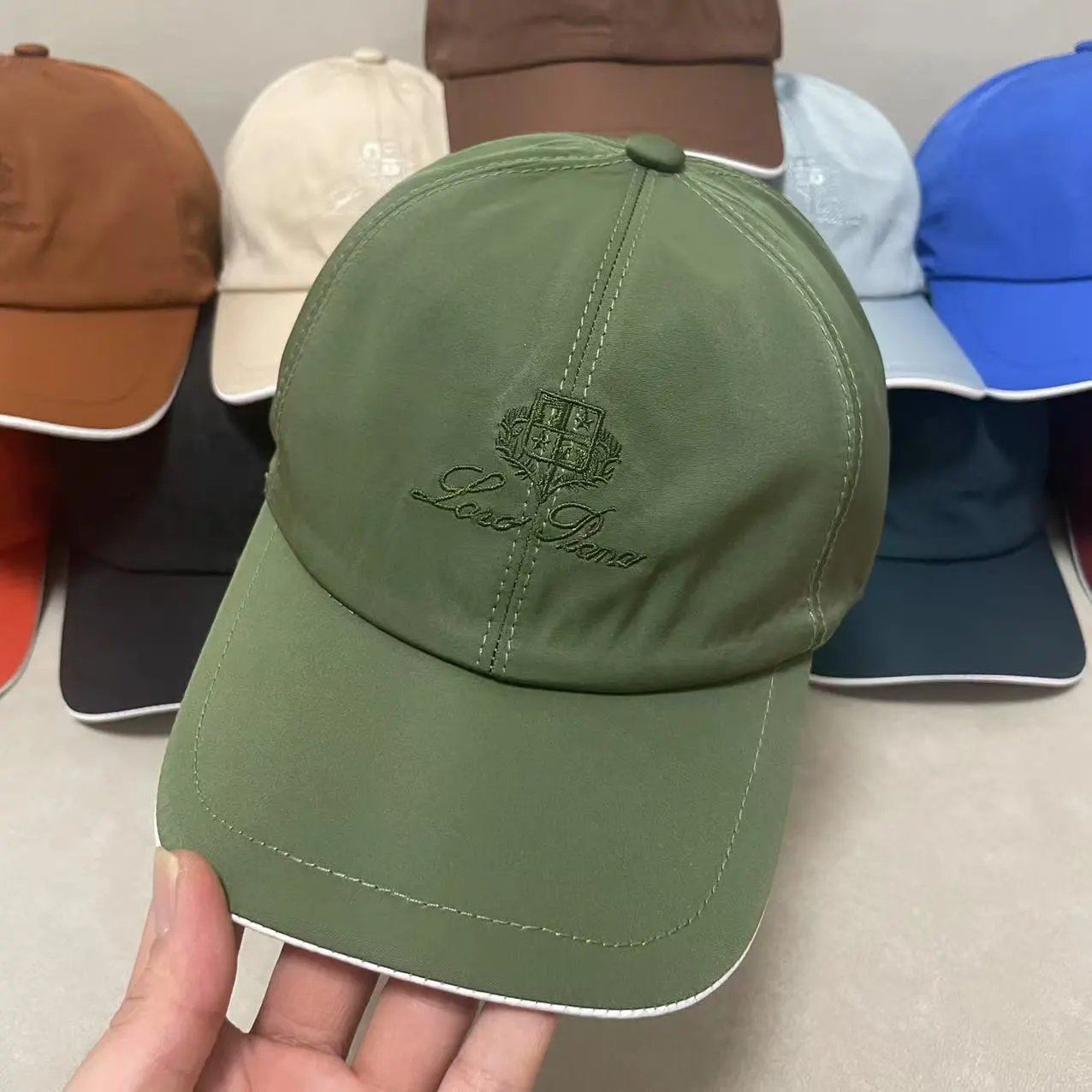 Louis Vuitton Embroidered Logo Beige Navy Olive Pink Orange Blue Brown Caps