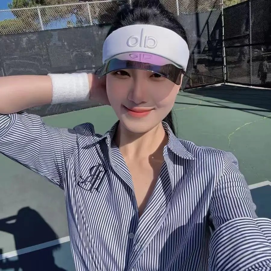 Alo Sport Visor Black Reflective Adjustable Sun Visor