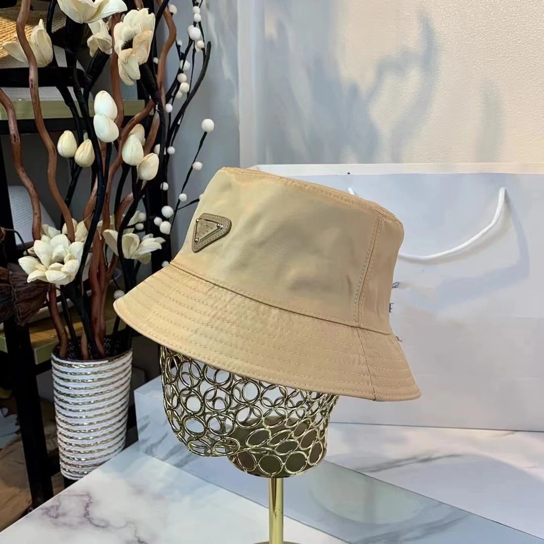Prada Hats Nylon bucket hat with triangle logo plaque image 2