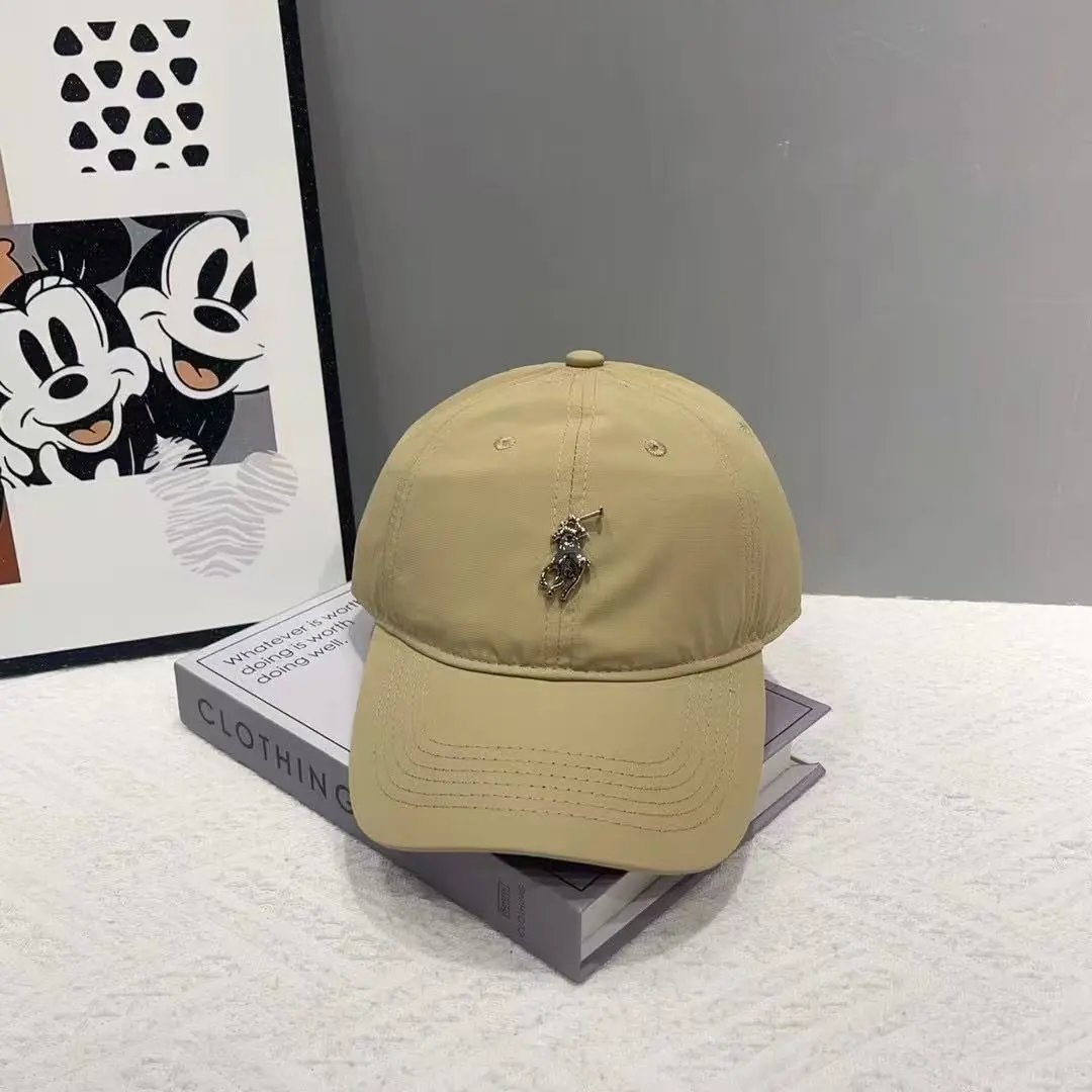 Polo Ralph Lauren Hats Metal polo-player emblem baseball cap — Khaki