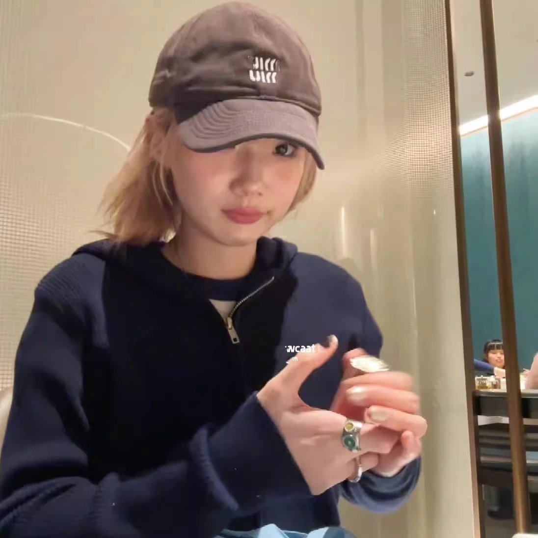 Miu Hats Embroidered Logo Baseball Cap image 2