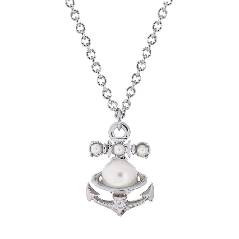 Vivienne Westwood Orb Pearl Gold Chain Necklace