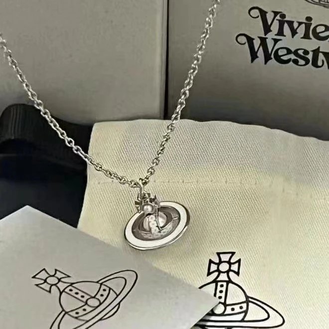Vivienne Westwood Orb Silver Classic Pendant Necklace