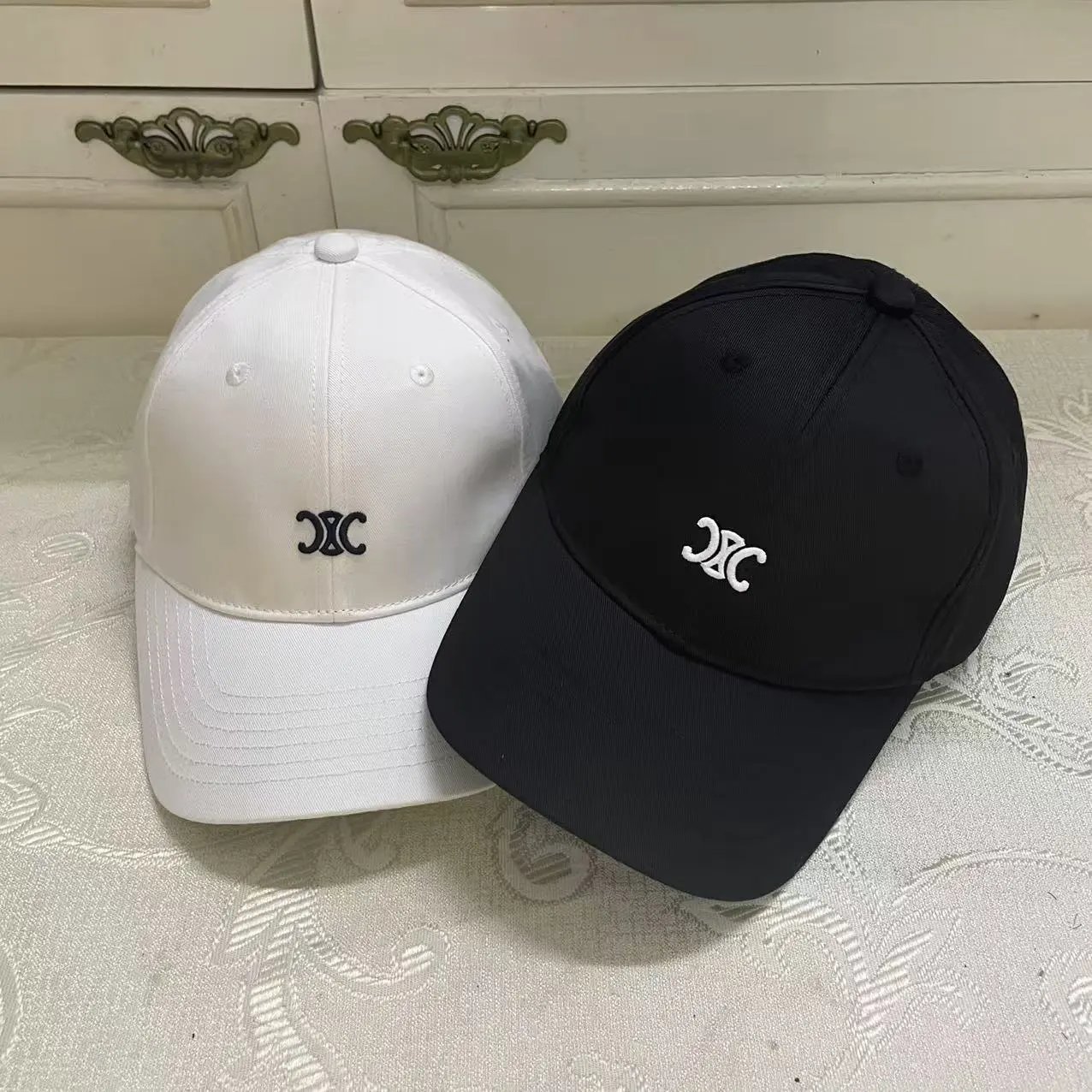XC Logo Embroidered Navy Beige Brown Pink Maroon White Casual Baseball Cap